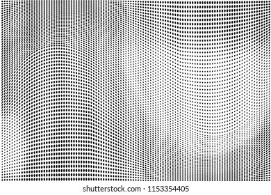 Abstract monochrome grunge halftone pattern. Soft dotted stains and splashes. Vector illustration with dots. Modern polka dots background