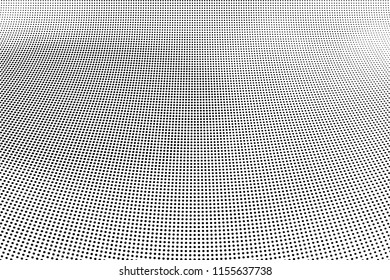 Abstract monochrome grunge halftone pattern. Soft dotted stains and splashes. Vector illustration with dots. Modern polka dots background