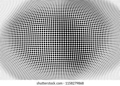 Abstract monochrome grunge halftone pattern. Soft dotted stains and splashes. Vector illustration with dots. Modern polka dots background