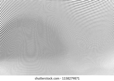 Abstract monochrome grunge halftone pattern. Soft dotted stains and splashes. Vector illustration with dots. Modern polka dots background