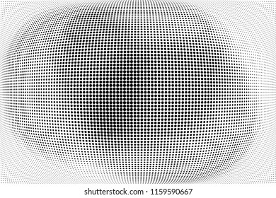 Abstract monochrome grunge halftone pattern. Soft dotted stains and splashes. Vector illustration with dots. Modern polka dots background