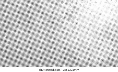 Abstractas patrón de semitono grunge monocromo con degradado triangular y efecto texturizado para gráficos de Producto dinámico