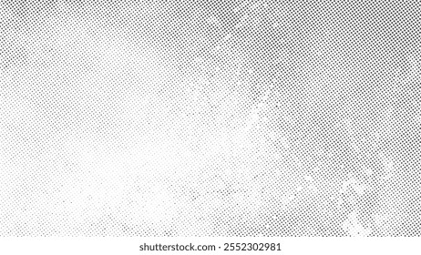 Abstractas patrón de semitono grunge monocromo con degradado triangular y efecto texturizado para gráficos de Producto dinámico