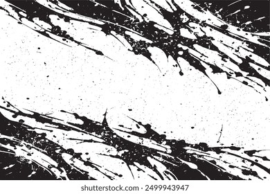 Abstract Monochrome Grunge Texture with Black Streaks and Scratches