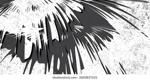 Abstract Monochrome Grunge Texture with Black Streaks and Scratches