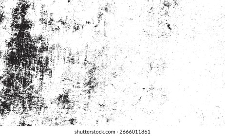 Abstract Monochrome Grunge Texture Vector Background, Distressed Surface Overlay
