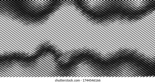 Abstract monochrome half-ton line. White and black texture with lines