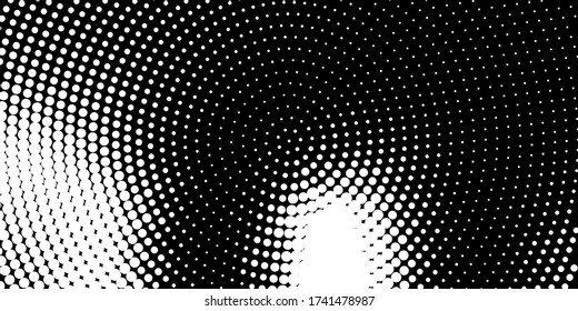 Abstract monochrome half-ton White and black texture with dots.