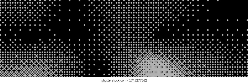 Abstract monochrome half-ton White and black texture with dot