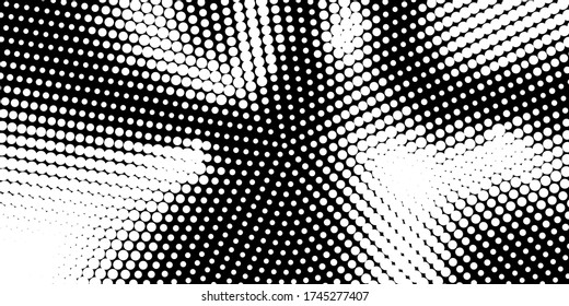 Abstract monochrome half-ton White and black texture with dot