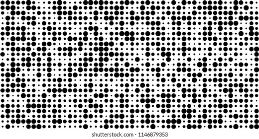 Abstract Monochrome Halftone Background.