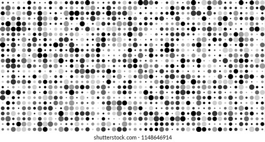 Abstract Monochrome Halftone Background.
