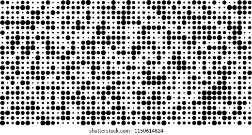 Abstract Monochrome Halftone Background.