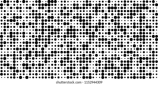 Abstract Monochrome Halftone Background.