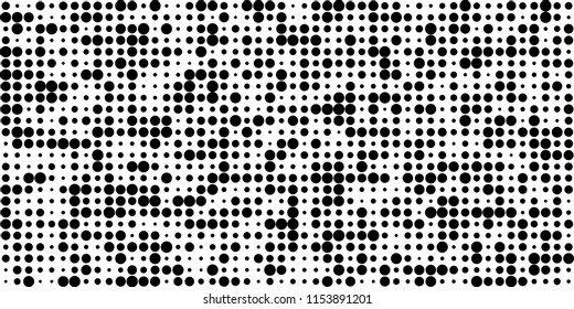 Abstract Monochrome Halftone Background.