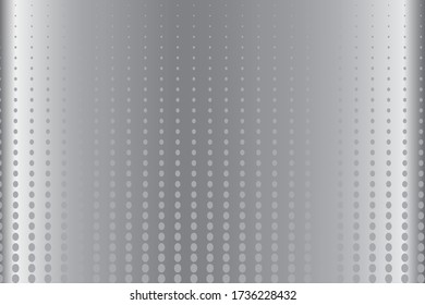 Abstract monochrome halftone background. Futuristic panel. Design element for web banners, posters, cards, wallpapers, sites. Gray metallic, gradient. Vector illustration.