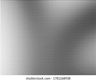 Abstract monochrome half-tone. Black and white print pattern
