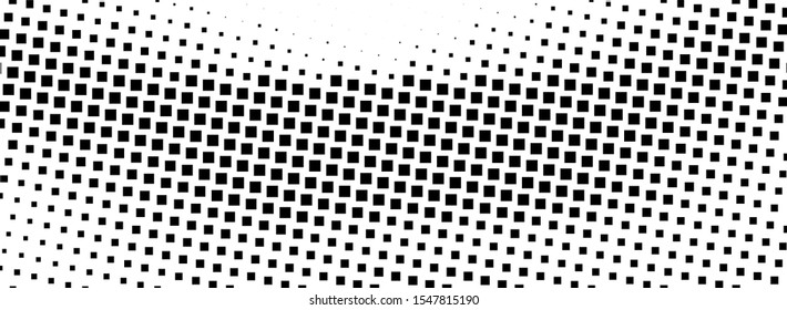 Abstract monochrome halftone. Chaotic waves vector pattern