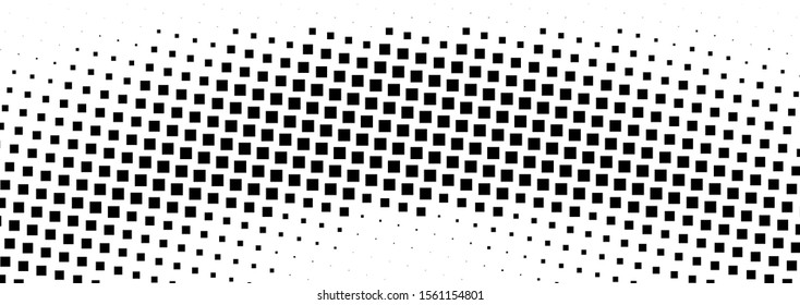 Abstract monochrome halftone. Chaotic waves vector pattern