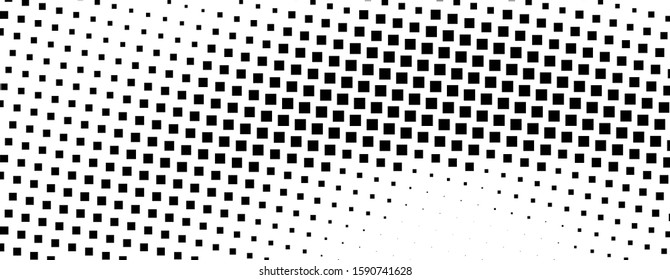 Abstract monochrome halftone. Chaotic waves vector pattern