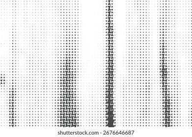Abstractas puntos de semitono monocromo que forman rayas de Vertical y gradiente suave sobre fondo de Vector blanco Textura gráfica mínima moderna para carteles Cubiertas y diseño de Anuncios