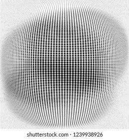 Abstract monochrome halftone geometric pattern. Soft curves. Stains and splashes. Vector illustration with dots. Modern polka dotten background. Template for design