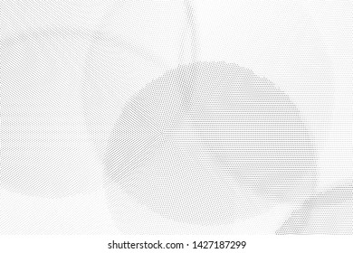 Abstract monochrome halftone geometric pattern. Soft curves. Stains and splashes. Vector illustration with dots. Modern polka dotten background. Template for design, web banners, prints