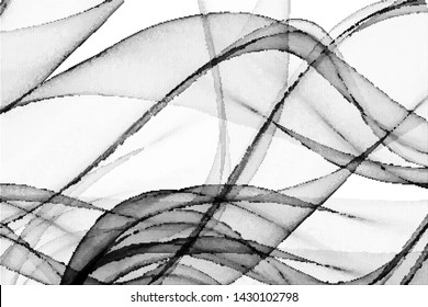 Abstract monochrome halftone geometric pattern. Soft curves. Stains and splashes. Vector illustration with dots. Modern polka dotted background. Template for design, web banners, prints