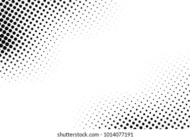 Abstract monochrome halftone pattern. Comic background. Dotted backdrop with circles, dots, point. Design element for web banners, posters, cards, wallpapers, sites. Black and white color