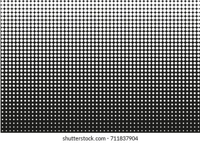 Abstract monochrome halftone pattern. Comic background. Dotted backdrop with circles, dots, point. Design element for web banners, posters, cards, wallpapers, sites. Black and white color