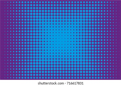 Abstract monochrome halftone pattern. Comic background. Dotted backdrop with circles, dots, point. Design element for web banners, posters, cards, wallpapers, sites. Black and purple color