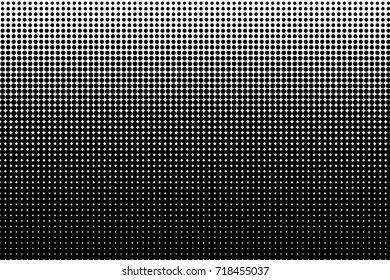 Abstract monochrome halftone pattern. Comic background. Dotted backdrop with circles, dots, point. Design element for web banners, posters, cards, wallpapers, sites. Black and white color