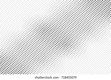 Abstract monochrome halftone pattern. Comic background. Dotted backdrop with circles, dots, point. Design element for web banners, posters, cards, wallpapers, sites. Black and white color
