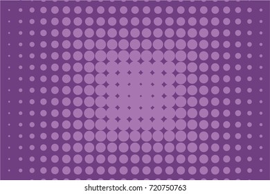 Abstract monochrome halftone pattern. Comic background. Dotted backdrop with circles, dots, point. Design element for web banners, posters, cards, wallpapers, sites. Purple, lilac color