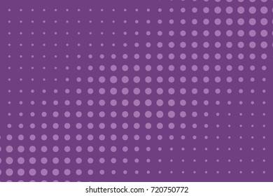 Abstract monochrome halftone pattern. Comic background. Dotted backdrop with circles, dots, point. Design element for web banners, posters, cards, wallpapers, sites. Purple, lilac color