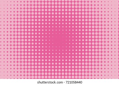  Abstract monochrome halftone pattern. Comic background. Dotted backdrop with circles, dots, point. Design element for web banners, posters, cards, wallpapers, sites. Pink color