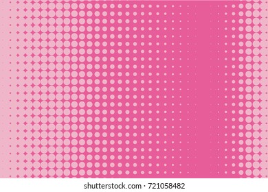  Abstract monochrome halftone pattern. Comic background. Dotted backdrop with circles, dots, point. Design element for web banners, posters, cards, wallpapers, sites. Pink color