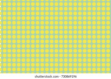 Abstract monochrome halftone pattern. Comic background. Dotted backdrop with circles, dots, point. Design element for web banners, posters, cards, wallpapers, sites. Mint, yellow color