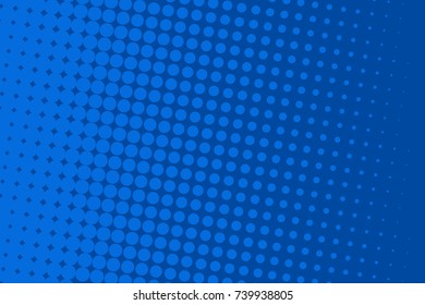Abstract monochrome halftone pattern. Comic background. Dotted backdrop with circles, dots, point. Design element for web banners, posters, cards, wallpapers, sites. Blue color