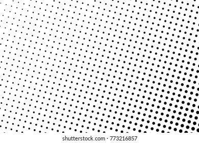 Abstract monochrome halftone pattern. Comic background. Dotted backdrop with circles, dots, point. Design element for web banners, posters, cards, wallpapers, sites. Black and white color