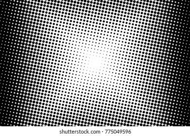Abstract monochrome halftone pattern. Comic background. Dotted backdrop with circles, dots, point. Design element for web banners, posters, cards, wallpapers, sites. Black and white color