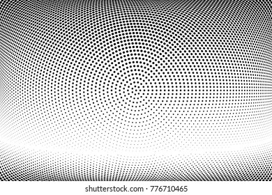 Abstract monochrome halftone pattern. Comic background. Dotted backdrop with circles, dots, point. Design element for web banners, posters, cards, wallpapers, sites. Black and white color