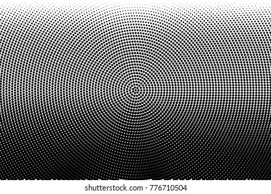 Abstract monochrome halftone pattern. Comic background. Dotted backdrop with circles, dots, point. Design element for web banners, posters, cards, wallpapers, sites. Black and white color