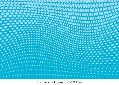 Abstract monochrome halftone pattern. Comic background. Dotted backdrop with circles, dots, point. Design element for web banners, posters, cards, wallpapers, sites. Light blue color