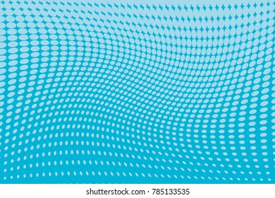 Abstract monochrome halftone pattern. Comic background. Dotted backdrop with circles, dots, point. Design element for web banners, posters, cards, wallpapers, sites. Light blue color