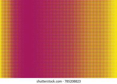 Abstract monochrome halftone pattern. Comic background. Dotted backdrop with circles, dots, point. Design element for web banners, posters, cards, wallpapers, sites. Yellow, pink color