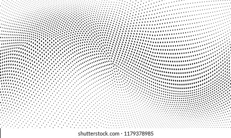 Abstract monochrome halftone pattern. Design template vector illustration with dots. Modern smooth dotted background for web sites, business,banners, corporate identity, cover design