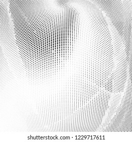 Abstract monochrome halftone pattern. Design template vector illustration with dots. Modern dotted layout background for web banners,  sticker labels, business cards, corporate identity, cover design