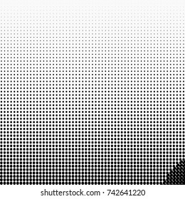 Abstract monochrome halftone pattern. Design template vector illustration with dots. Modern dotted background for web sites, sticker labels,postcards,banners, corporate identity, cover design