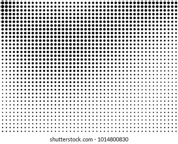 Abstract monochrome halftone pattern. Futuristic panel. Grunge dotted backdrop with circles, dots, point. Design element for web banners, posters, cards, wallpapers, sites. Black and white color